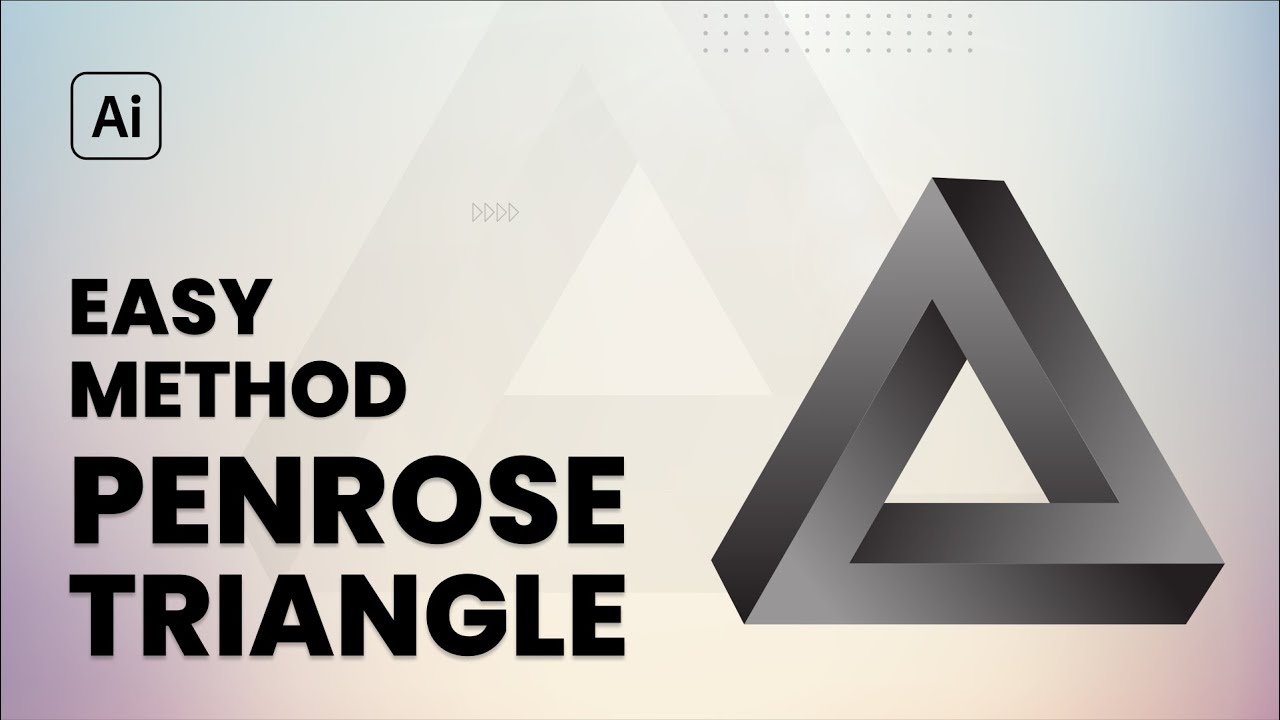 How to create Penrose Triangle Shape - YouTube