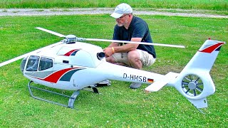 Wow !!! Huge Rc Eurocopter Ec-120 B Colibri / Scale Model Turbine Helicopter / Flight Demonstration