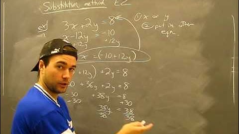 Solving Systems of Equations: Substitution Method Pt2 Algebra Math Help