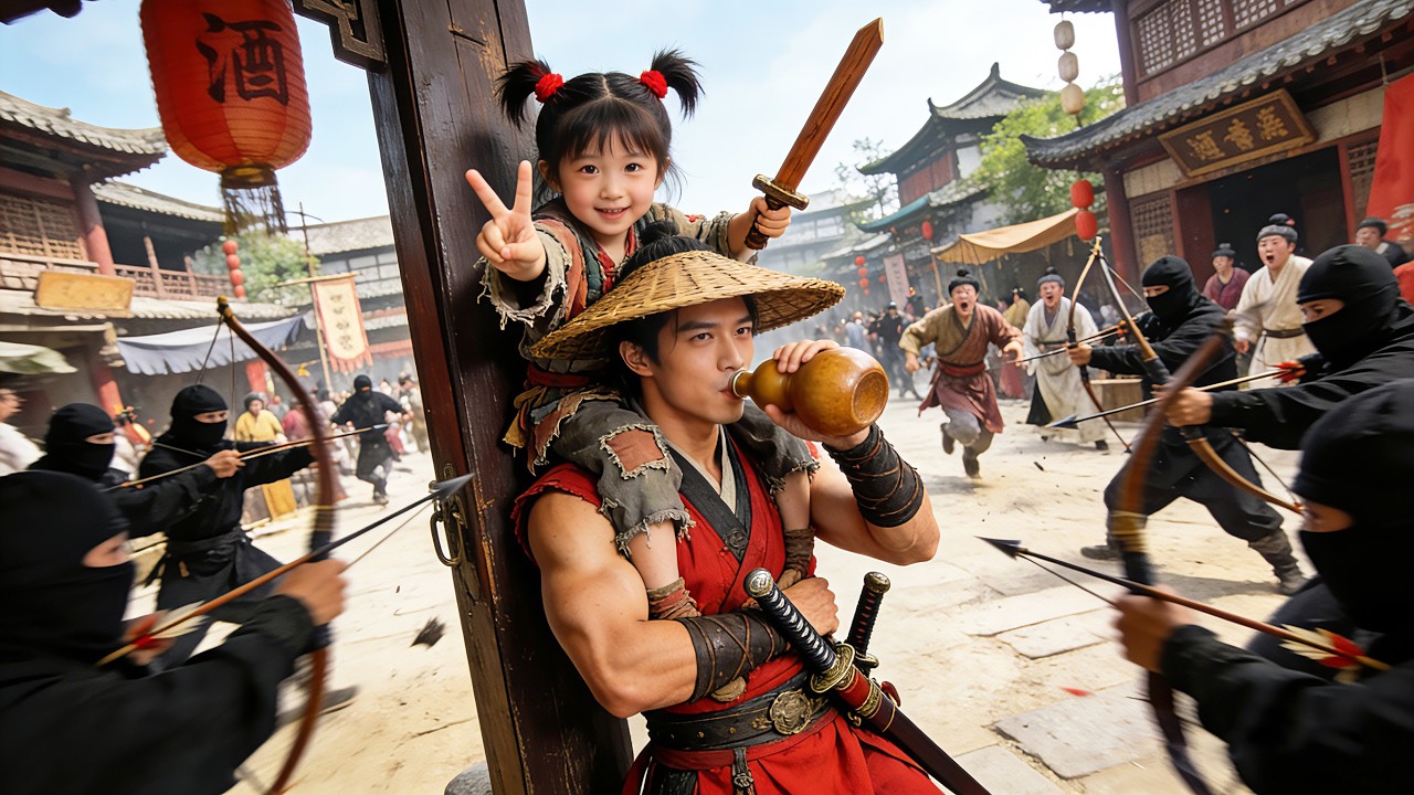 Les méchants harcèlent une fille, ignorant que son père est un dieu de l’épée : un coup suffit!#ceo