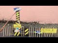Miniature model of a factory. Servo press and ejector mechanism.