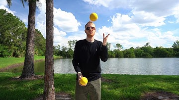 How To Juggle 3 Balls (With POV Slow Motion)