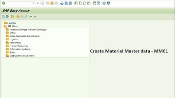 How to create a material master data in SAP MM
