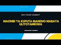 MAOMBI YA KUFUTA MANENO MABAYA ULIYOTAMKIWA AU ULIYOJITAMKIA by Innocent Morris