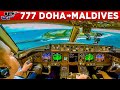 Qatar airways boeing 777300er cockpit doha to mal