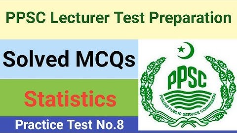 Solved MCQs Statistics Practice Test No.8