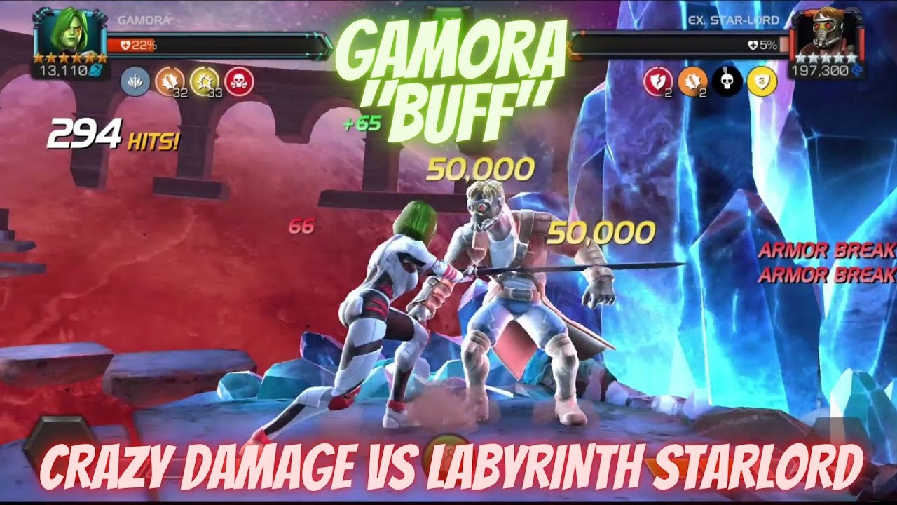 GAMORA "BUFF" LABYRINTH STARLORD SLAIN WITH JUICY DAMAGE NUMBERS!!