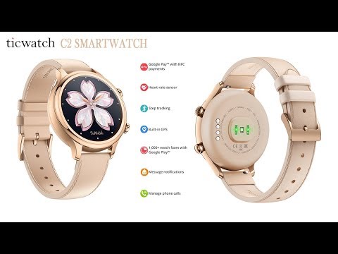 Ticwatch C2 Smartwatch Android OS by Google | GPS Heart Rate Monitor Fitness Tracker Smart Watch