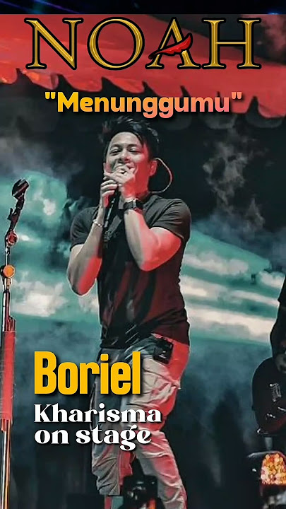 Noah - Menunggumu - Kharisma Boriel Ariel Noah di atas panggung.
