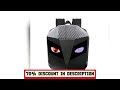 A must-have product #LED Motorcycle Rider Backpack Eyes Glow pattern carbon fiber texture helmet l