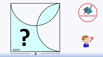 Find The Area of The  Blue Shaded Region in The Square | Geometry | Math | 2 Methods