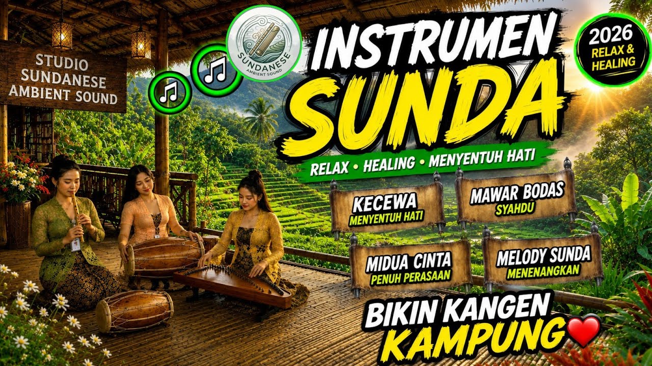 INSTRUMEN SUNDA KECAPI SULING 2026 Kecewa, Mawar Bodas, Midua Cinta - Bass Adem Obat Kangen Kampung.