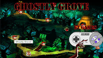 Donkey Kong Country 102% - Ghostly Grove - COMPLETE MAPS WITH ALL ITEMS (COM TODOS OS ITENS)
