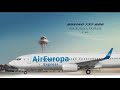 Air europa boeing 737800 approach  landing at madrid barajas adolfo suarez airport