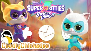 Disney Junior Puzzles: NEW UPDATE! SuperKitties Su-purr Charged | Animated Shapes Matching Puzzles