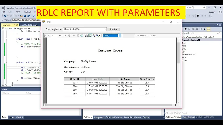 Create RDLC Report with Parameters - C#