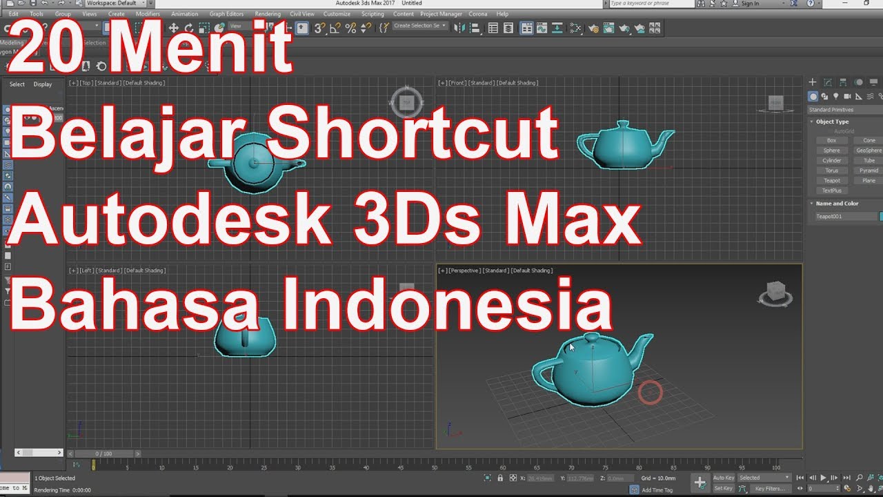 20 Menit Belajar Shortcut Autodesk 3Ds Max 2017 Bahasa Indonesia - YouTube