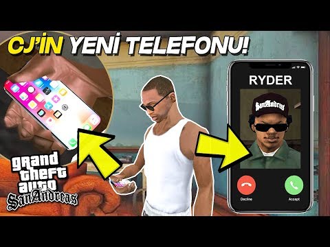 CJ'İN YENİ TELEFONU ! RYDER'I ARADIM! GTA SAN ANDREAS MOD