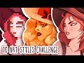 10 Art style Challenges - Game edition - Рисую в разных стилях