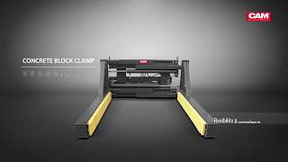 Concrete block clamp CAM attachments