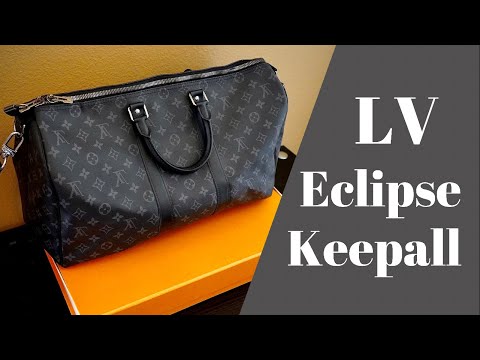 LV Keepall 45 Monogram Eclipse & Blue LV Canyon Briefcase. Perfect