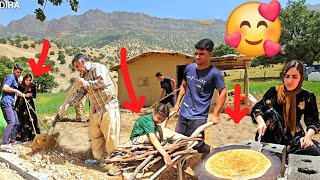 Building a veranda in front of the hut🏡Flooring of a nomadic hut🔨🏞