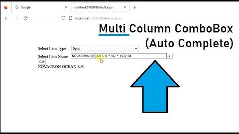 Multi Column ComboBox in Asp.Net C# SQL | swift learn