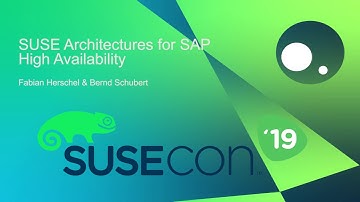 TUT1265 SUSE Architectures for SAP High Availability