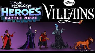 VILLAINS TEAM - Disney Heroes: Battle Mode - Scar, Hades, Gaston, Maleficent, and Jafar