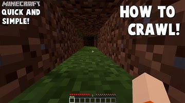 Quick and Simple - How to Crawl One Block High (Minecraft)