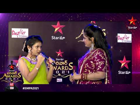 Hima excitement on red carpet .. #StarMaaParivaarAwards today at 6 PM on #StarMaa || #SMPA2021