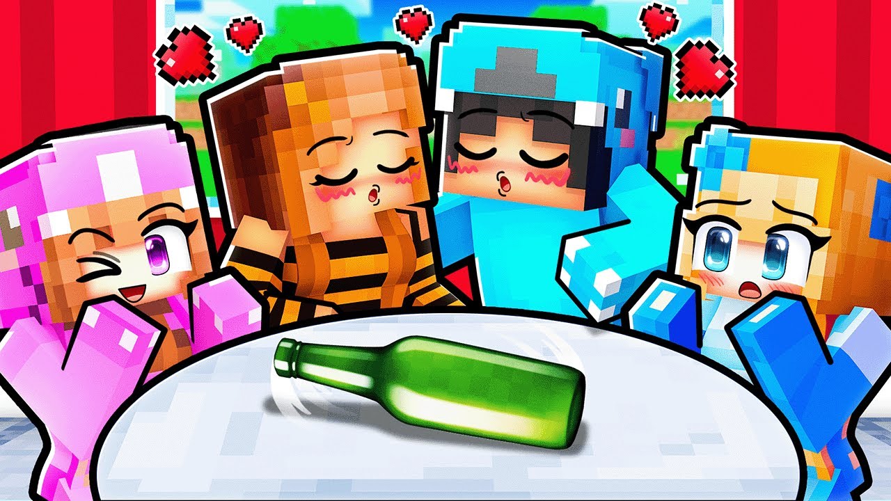 Minecraft but it's SPIN THE BOTTLE With EX Girlfriend & Crazy Fan Girl!