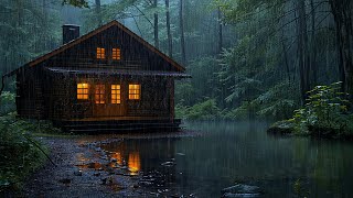 Leave Your Worries And Fall Asleep With Heavy Rain In The Forest | Relaxing Sounds For Sleep \u0026 Study