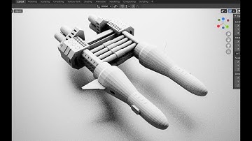 Speed modeling spaceship using Blender + Grid Modeler addon