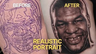 How I Tattooed This INSANE 10 Hour Mike Tyson Portrait | STUDIO VLOG