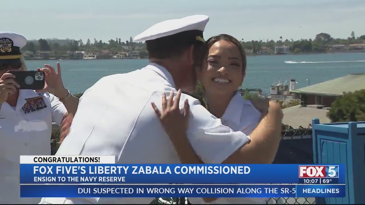 FOX 5's Liberty Zabala Commissioned Into The US Navy YouTube