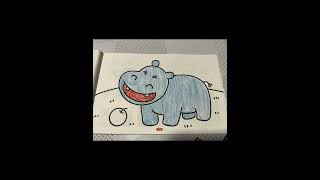 blue hippo coloring page blue hippo coloring page
