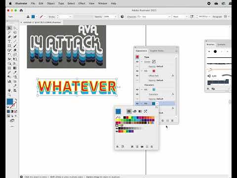 Text effect with offset copies