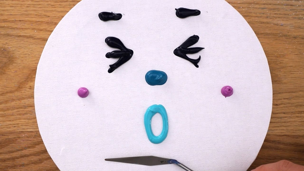 ✨ Полуночная гора | Пошаговая картина акрилом # 231