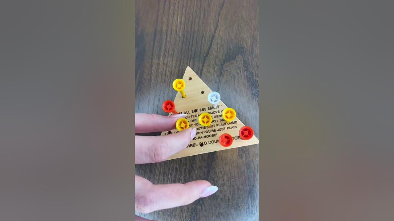 How to win the cracker barrel peg game youtube