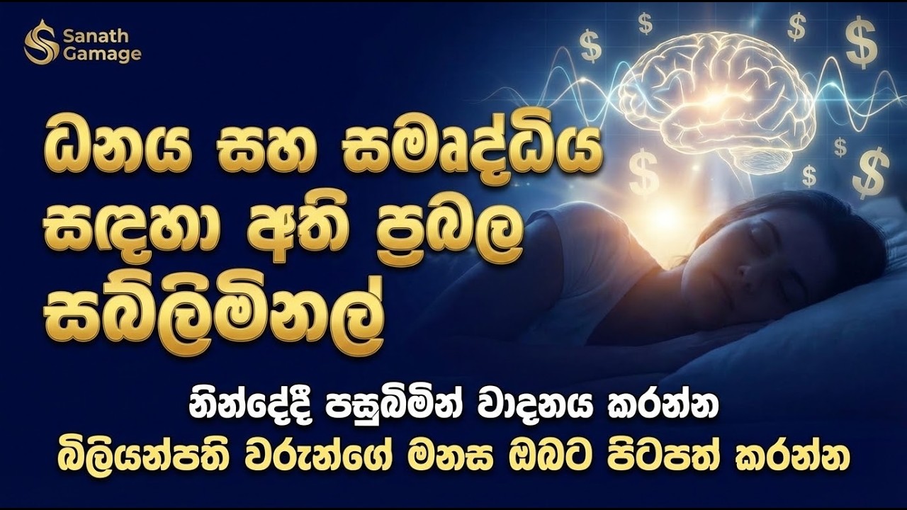 අතිශයින්ම ප්‍රබලයි! ඔබේ යටිසිත 'ධනවතෙකු' ලෙස Program කරන්න - NLP Affirmations SATS #sanathgamage