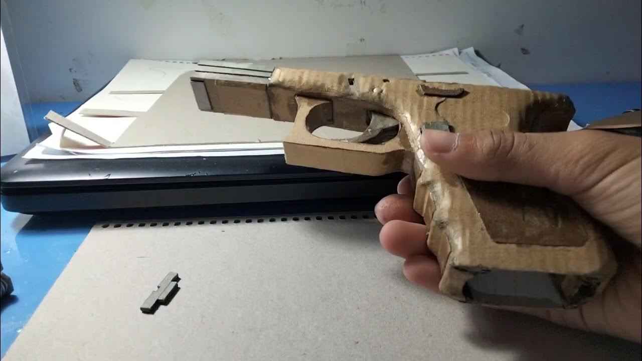 How To Make A Cardboard Glock 19 Homemade Cardboard Pistol - Glock 19 Gen 4 MOS (Update 2) - YouTube
