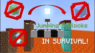 How to do a REAL 5 block jump in a normal Minecraft SURVIVAL WORLD! (no tricks or glitches)