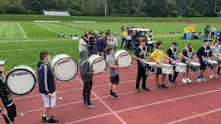 Homecoming 2021: drumline at the high school pep assembly