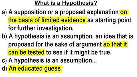 Statistics: Ch 9 Hypothesis Testing (1 of 34) What is a Hypothesis?