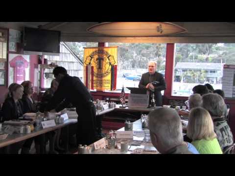 Toastmaster Jonathan Jenkins speaks at the Terry M...