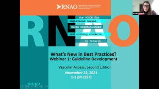 What’s New in Best Practices Webinar 1: Vascular Access: Nov. 22, 2021