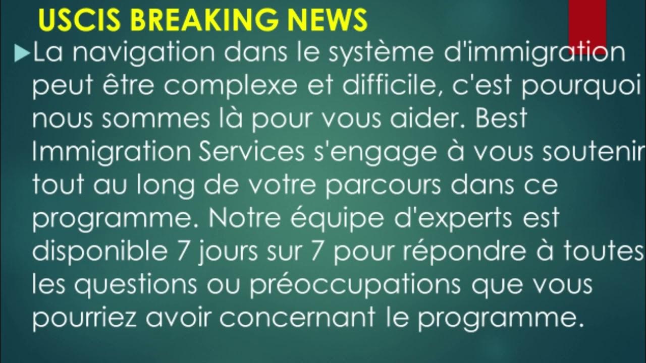 HAITIAN FAMILY REUNIFICATION PAROLE PROGRAMUSCIS BREAKING NEWSFRENCH