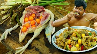 Special Duck Green Tamarind Sour Soup Recipe |  Mchour Kreak Duck Meart Recipe.