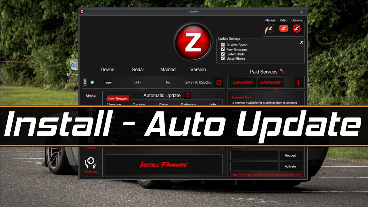 Zautomotive Programming Utility 2 1 4 Install And Tazer Auto Update Youtube